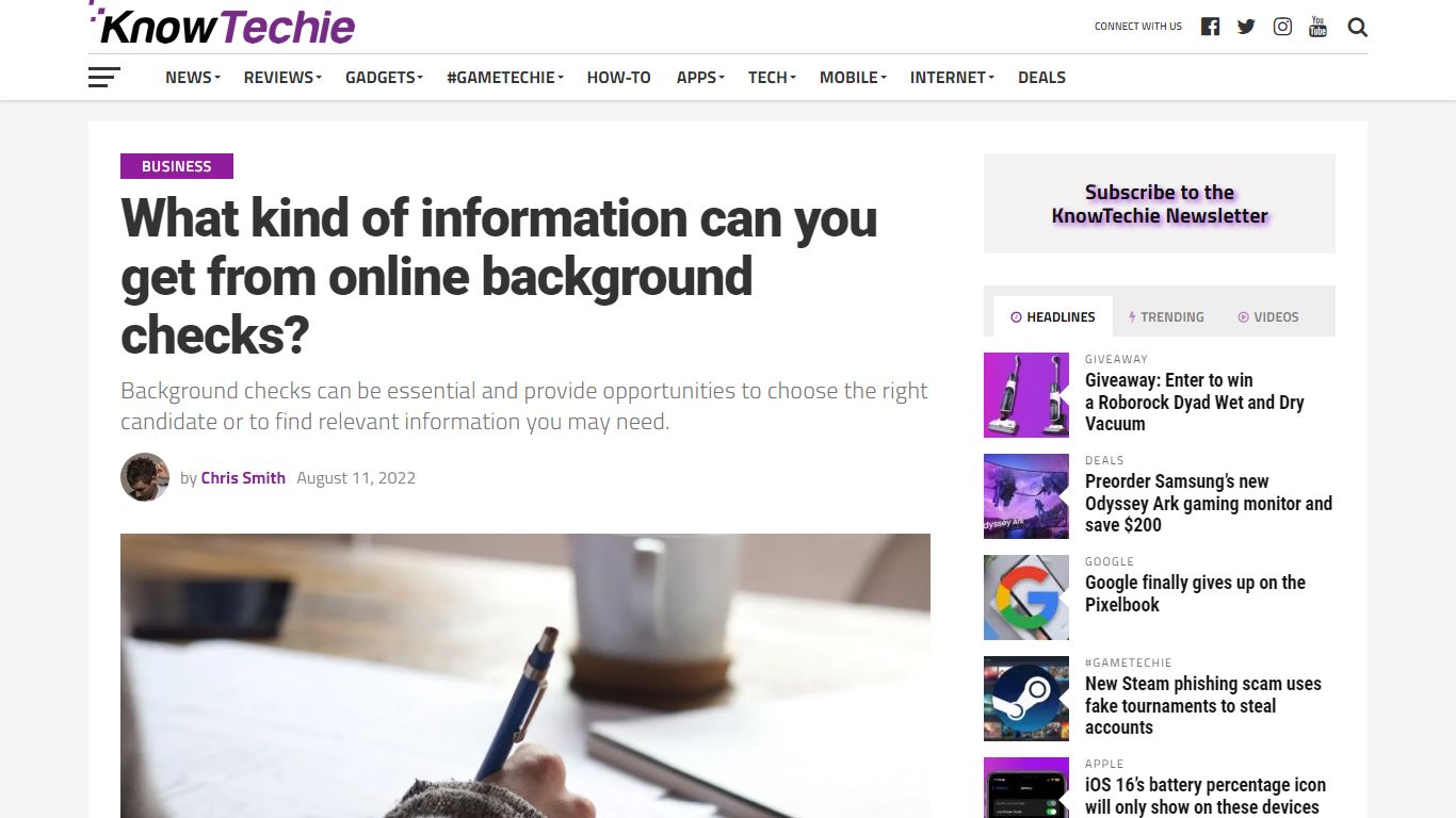 What information can you get from online background checks?